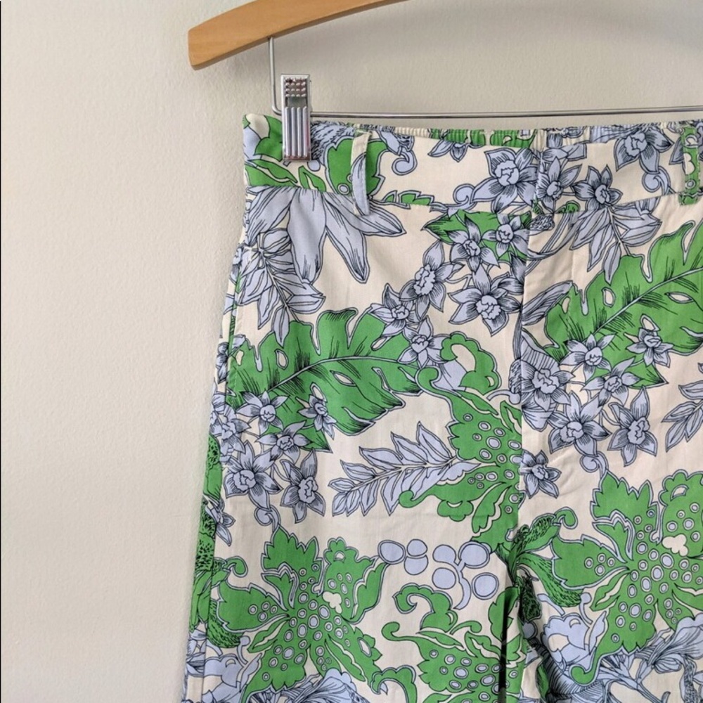 NWT Zara Floral Cropped High-Waisted Trousers